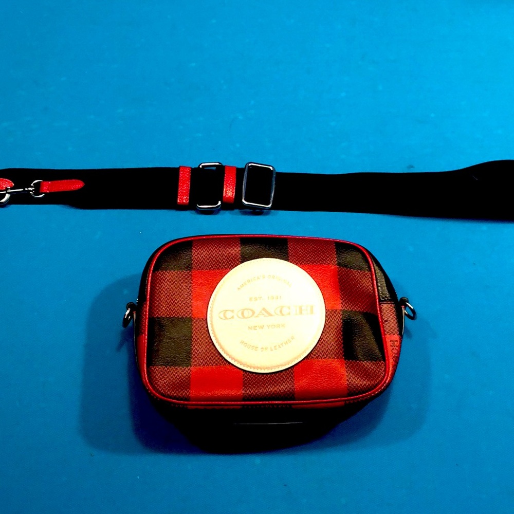 Coach limited addition Buffalo plaid crossbody bag
